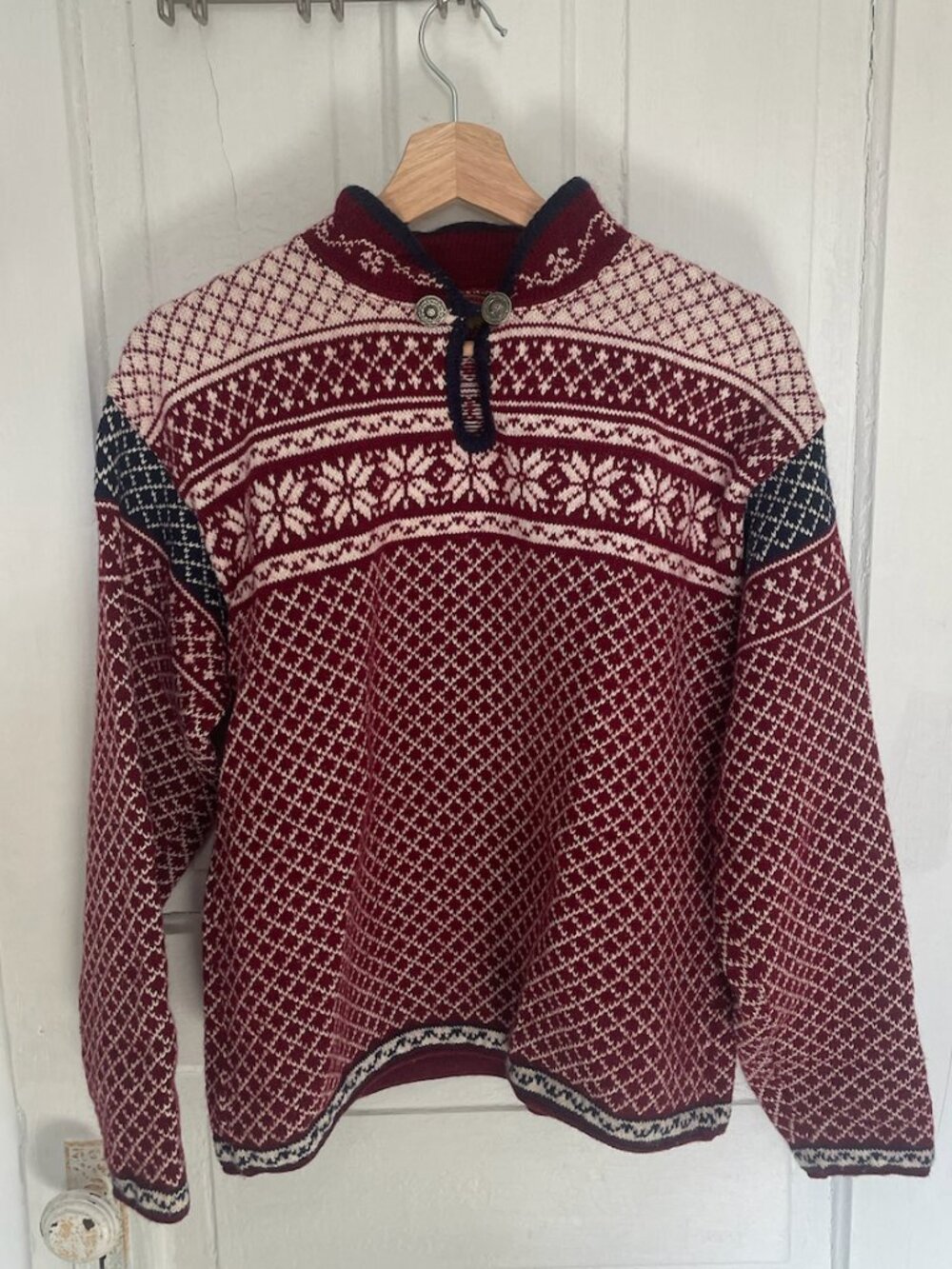 Vintage Alps Red Nordic Sweater